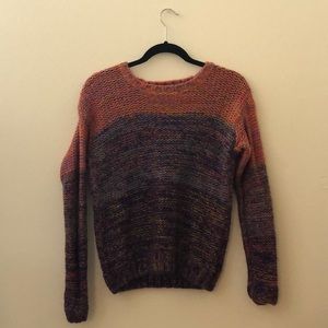 multicolored long-sleeve sweater